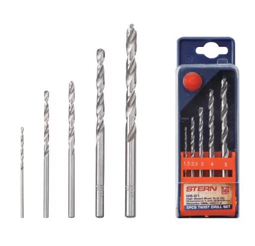 STERN Set 5 burghie pentru metal 1.5-5 mm