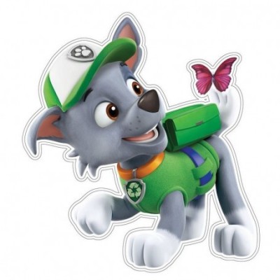 Autocolant sticker decorativ de perete 3D din desene animate Patrula catelusilor - Rocky foto