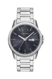 Armani Exchange ceas BANKS barbati, culoarea argintiu, AX1767