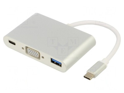 Adaptor USB 3.0/3.1 Alb 0.1m 5Gbps 60W PVC foto