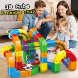 Set trenulete electrice Klick Rail, jucarie cu pista magnetica si flexibila