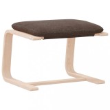 Cumpara ieftin Taburet, maro inchis, 51x41x40 cm, material textil