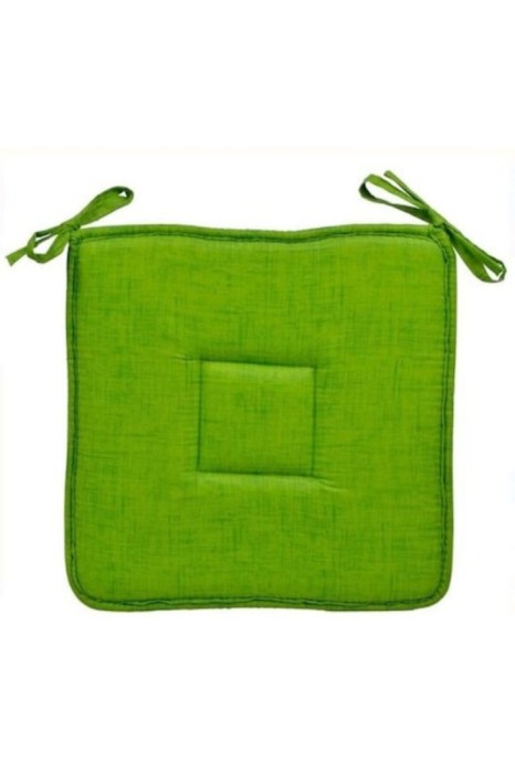 Pernă de scaun verde cu sistem de fixare, bumbac+poliester, 39x39 cm
