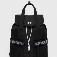 Under Armour rucsac femei, culoarea negru, mic, neted