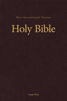 NIV, Pew and Worship Bible, Large Print, Hardcover, Burgundy foto