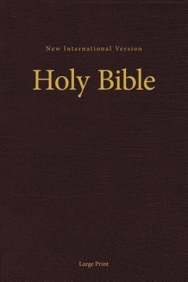 NIV, Pew and Worship Bible, Large Print, Hardcover, Burgundy