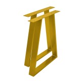 Set 2 Picioare Masa Metal Trapez Gold 72cm, Birou, Living, Dining, Comercial, Rezistente, Garantie 5 Ani