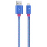 Cablu Date si Incarcare USB la Lightning Goui, 1 m, Albastru G-8PINFASHIONB