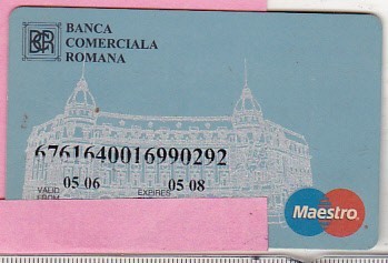 bnk crc Card bancar BCR Maestro - expirat