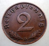 2.966 GERMANIA 2 REICHSPFENNIG 1937 D