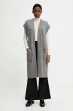 United Colors of Benetton cardigan din amestec de l&acirc;nă culoarea gri, 122HD6051