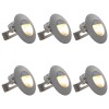 VidaXL Lămpi de perete LED de exterior, 6 buc., argintiu, 5 W, rotund