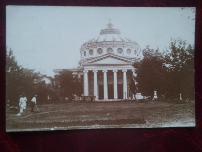 Poza de epoca-Bucurestii vechi-Atheneul-RARA foto