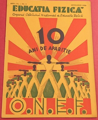Revista(interbelica)-ONEF-Organul National Educatie Fizica Sport(octombrie.1933) foto