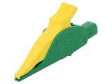 Bornă crocodil 32A 1kVDC galben-verde 4mm