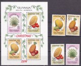 Guyana 1974 fructe MI 468-471 + bl. 2 MNH