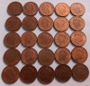 Lot 25 Monede One Penny Marea Britanie - Numismatica Colectie