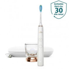 Periuta de dinti Philips DiamondClean 9000 HX9911/94, Senzor de presiune, 4 moduri de periere, 3 intensitati (Roz/Auriu)