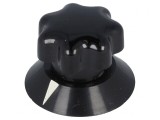 Buton rotativ negru cu indicator ABS 6mm 25x22mm