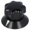 Buton rotativ negru cu indicator ABS 6mm 25x22mm
