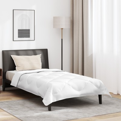vidaXL Duvet pentru toate sezoanele Alb 155 x 200 cm Microfibră foto