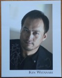 Autograf al celebrului actor japonez Ken Watanabe pe fotografie mare