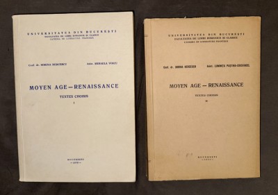 Sorina Bercescu, Mihaela Voicu - Moyen age - Renaissance textes choisis 2 vol foto