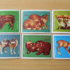 Serie timbre romanesti fauna animale nestampilate Romania MNH