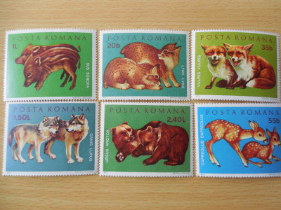 Serie timbre romanesti fauna animale nestampilate Romania MNH foto
