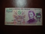 Uruguay 1000 Pesos 1974, Bancnota Strană, America de Sud, AUNC