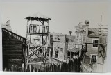 &#039; CEDAR CITY &#039; , DECOR DIN FILMUL &#039; PROFETUL , AURUL SI ARDELENII &#039; de DAN PITA , FOTOGRAFIE DE, PE PLATOU , 1978