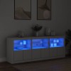 VidaXL Dulap cu lumini LED, alb, 181,5x37x67 cm 3209002