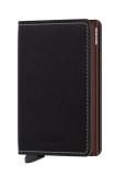 Secrid Portofel de piele bărbați, culoarea negru SSa.Brown-Brown