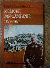 MEMORII DIN CAMPANIE 1877-1878 - CONSTANTIN Z. BOERESCU foto