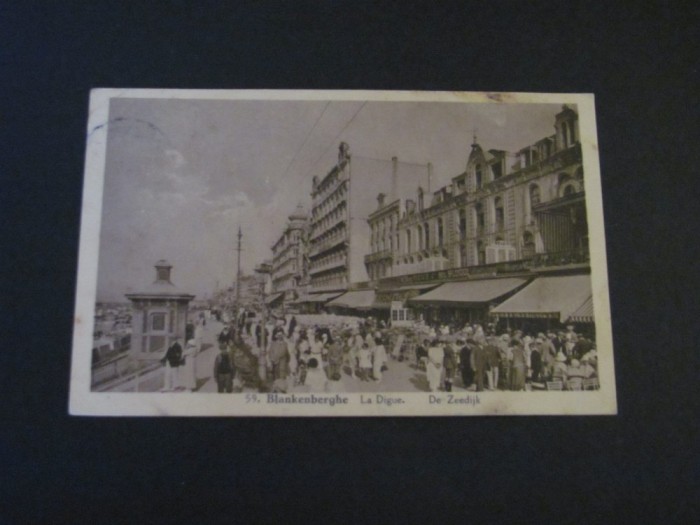 Carte Poștală Belgia - Blankenberghe, Digul Mării (cel mai probabil din perioada 1900&ndash;1940)