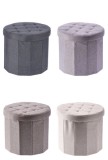 Cumpara ieftin Set 4 tabureti textil multicolor 45 x 40 cm