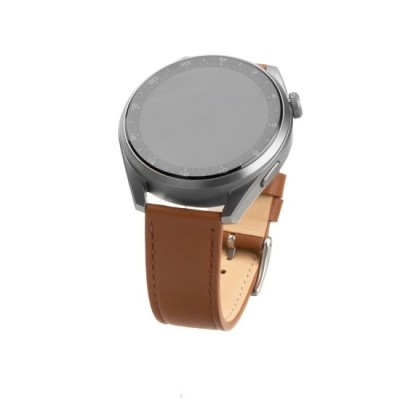 Curea pentru Huawei Watch GT 2 (46mm)/GT 2 Pro/GT 3 Pro (46mm)/Ultimate, Xiaomi Watch S1 - Fixed Leather Strap - Brown foto