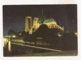 FA82 -Carte Postala- FRANTA - Paris la nuit, Cathedrale Notre-Dame, necirculata, Fotografie