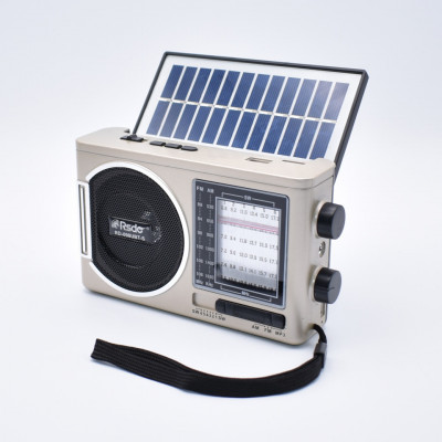 Radio Portabil Cu Panou Solar, Bluetooth, acumulator 3.7v 1200mah, USB, TF, AM, foto