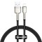 Cablu date USB la Lightning Baseus, 2.4A, 25cm, negru, CALJK-01