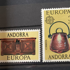 PC479 - Andorra spaniola 1976 Europa CEPT/ Obiecte artizanale, serie MNH, 2v