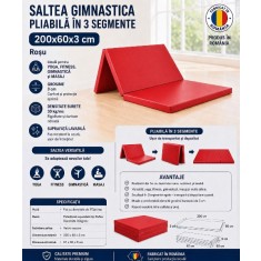 Saltea gimnastica pliabila 200x60x3 cm
