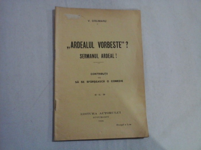 ,,ARDEALUL VORBESTE&#039;&#039;? SERMANUL ARDEAL! - V. DRUMARU