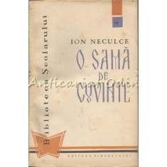 O Sama De Cuvinte - Ion Neculce