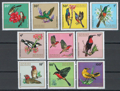 Rwanda 1972 Mi 500/09 MNH - Pasari native foto