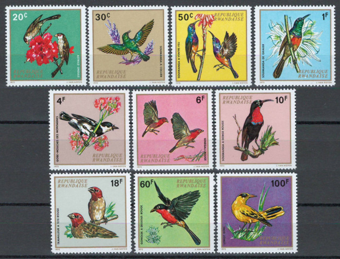 Rwanda 1972 Mi 500/09 MNH - Pasari native