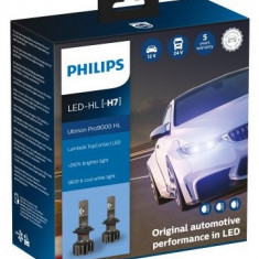 Set 2 Buc Bec Led Philips H7 12/24V 18W Ultinon Pro9000 HL Alb 5800K 112972U90CWX