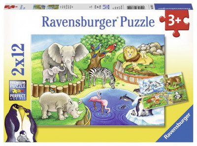 PUZZLE ZOO, 2x12 PIESE foto