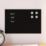 vidaXL Tablă magnetică de perete neagră, 30x20 cm, sticlă securizată