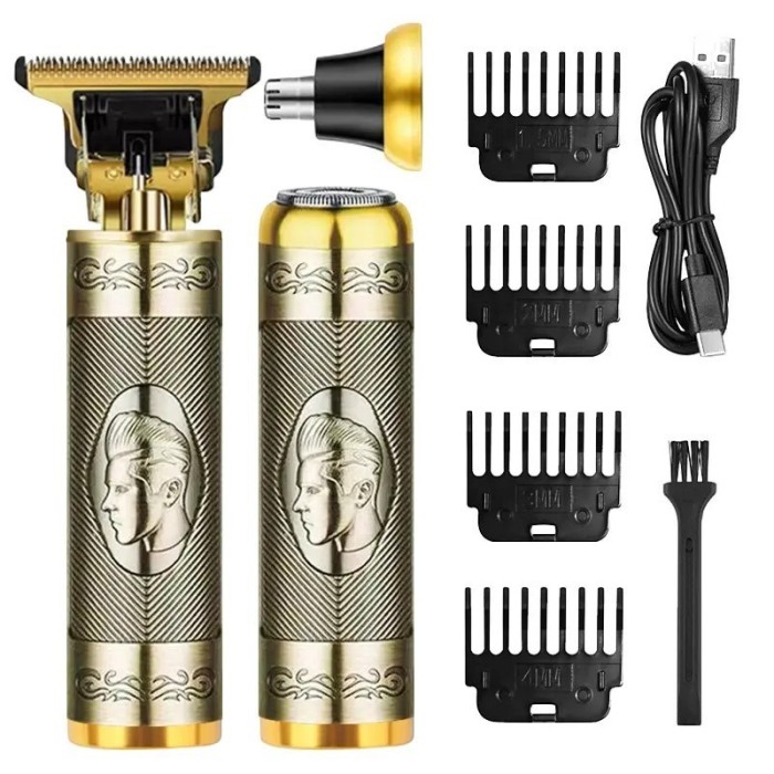 Set ingrijire trimmer 3 in 1, tuns, barba/nas/urechi, USB